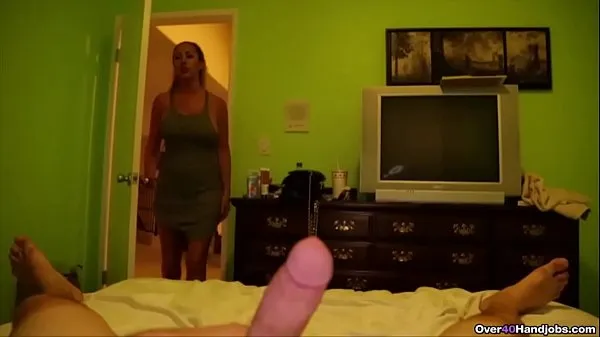 Big Horny milf jerks off a young dude fine Movies