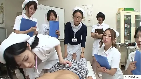 Grote JAV nurses CFNM handjob blowjob demonstration Subtitled fijne films