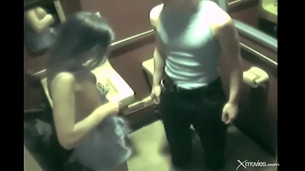 Store Wife with gorgeous body cheats in toilet during a party fine filmer