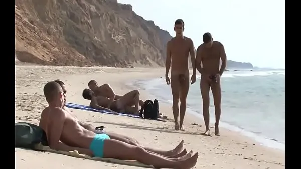 대형 Beach gay orgy 고급 영화