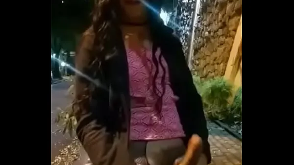 대형 Soraia Perola exhibiting in public (showing hard cock in the street 고급 영화