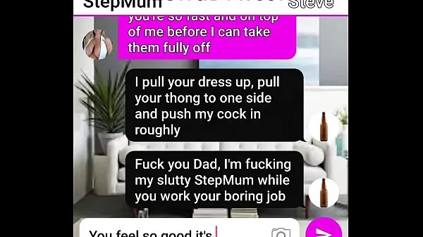 Big Text roleplay Mum has deep sofa fuck with StepSon fine Movies