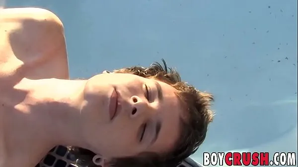 Store Sweet teen male tugging off at his private pool fine film
