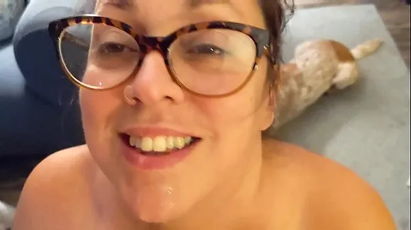 Big Surprise Video - Big Tit Nerd MILF Wife Fucks with a Blowjob and Cumshot Homemade fine Movies