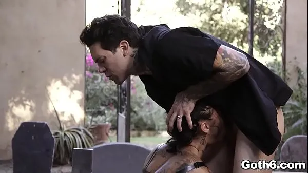Big Tattooed Goth babe Genevieve Sinn gets an awesome outdoor ANAL fucking adventure at the cemetery fine Movies