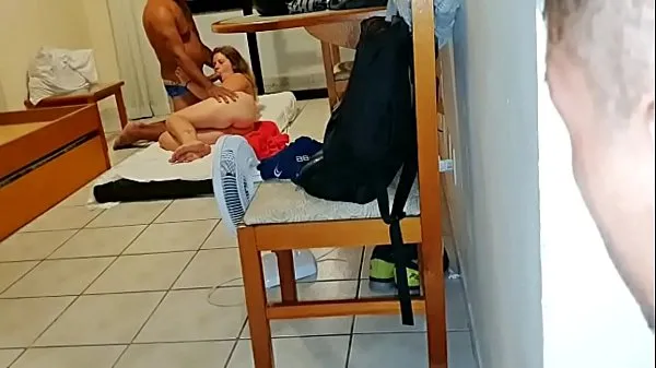 Store Brazilian blonde fucking with two men from rio de janeiro let them fuck her ass and cum over her fine filmer