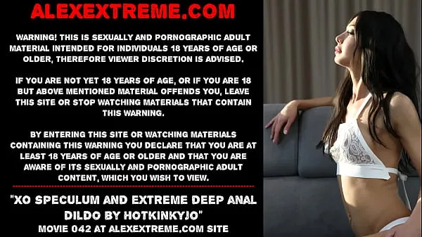 Velké XO speculum and extreme deep anal dildo by Hotkinkyjo skvělé filmy