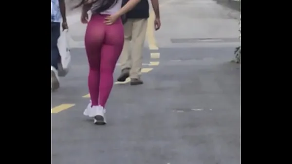 Big Married almost naked on the street in transparent leggings Luana Kazaki fine Movies