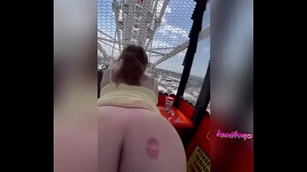 Store Slut get fucks in public on the Ferris wheel fine film