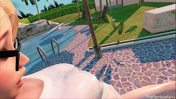 Grandi 3d Futanari su Sesso femminile in piscina Versione alternativafilm di qualità
