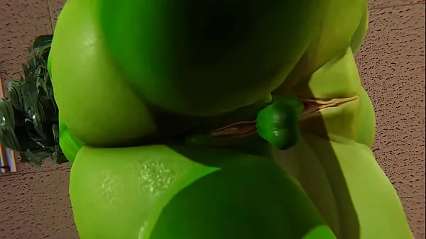 Filem besar Futa - Fiona gets creampied by She Hulk (Shrek halus