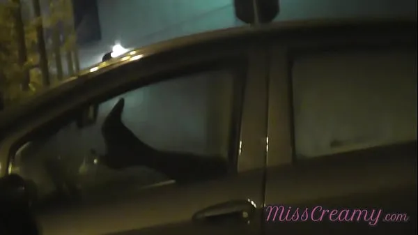 Big Sharing my slut wife with a stranger in car in front of voyeurs in a public parking lot - MissCreamy fine Movies