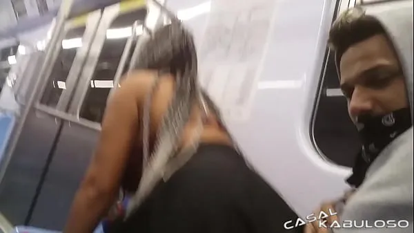 Filem besar Taking a quickie inside the subway - Caah Kabulosa - Vinny Kabuloso halus