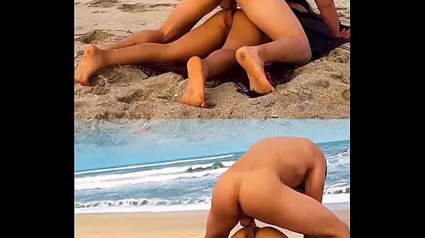 Nagy UNKNOWN male fucks me after showing him my ass on public beach remek filmek