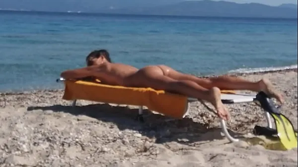 Store Drone exibitionism on Nudist beach fine film