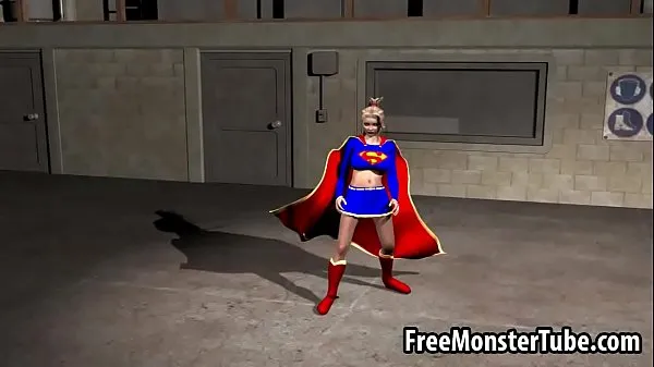 Velké Foxy 3D cartoon Supergirl riding a rock hard cock skvělé filmy